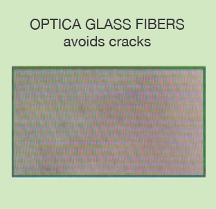 Glass fiber mesh application